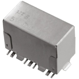 TE Connectivity Surface High Frequency Relay 5V DC Coil 2A Contact Current Gold Plated SPDT HF6 Series 1-1462052-7