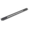 RS PRO 16 Port RJ Patch Panel 1U Black 791-8510