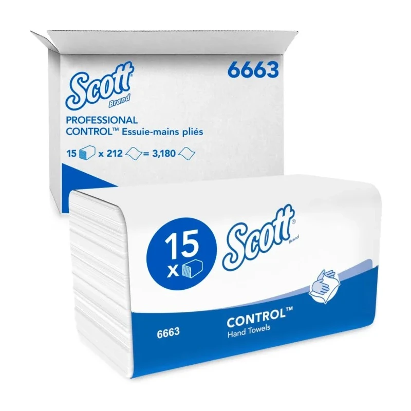 SCOTT Control™ Interfolded Hand Towels 318 x 105 mm 1 Ply 3360 Sheets 6663