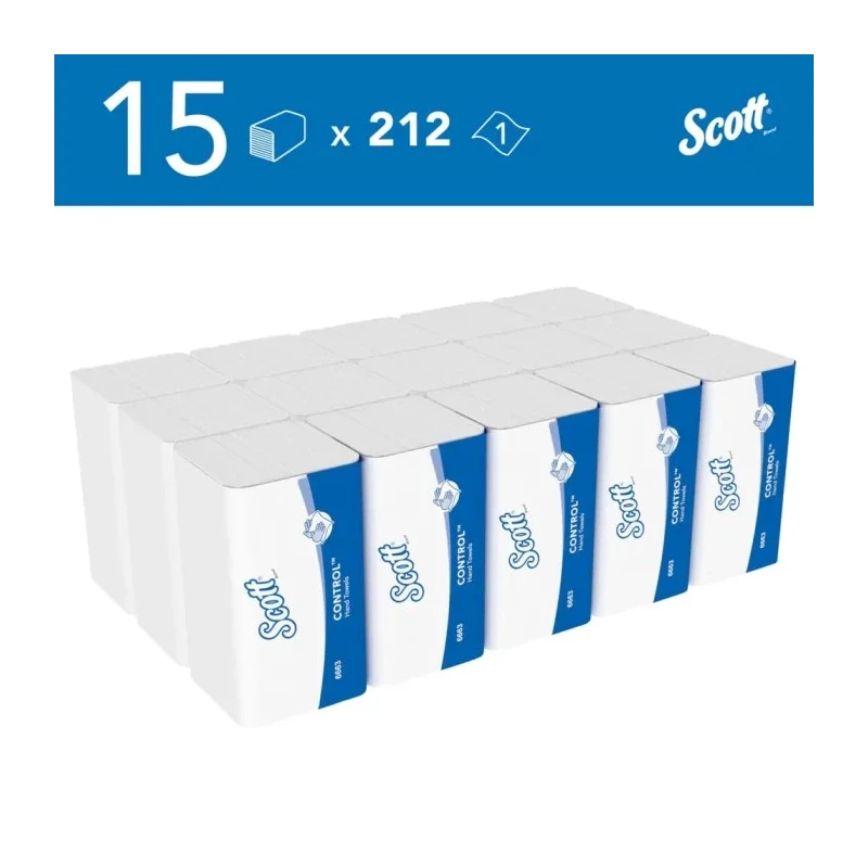 SCOTT Control™ Interfolded Hand Towels 318 x 105 mm 1 Ply 3360 Sheets 6663