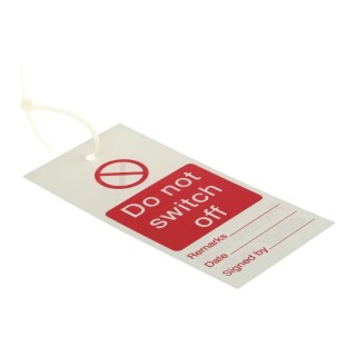 RS PRO Industrial Polyvinyl Chloride Do Not Switch Off Lockout Tag 160mm x 75mm 792-4515
