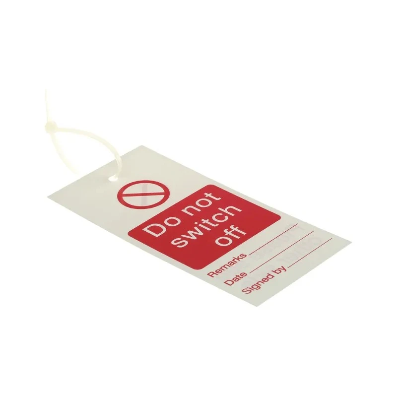 RS PRO Industrial Polyvinyl Chloride Do Not Switch Off Lockout Tag 160mm x 75mm 792-4515