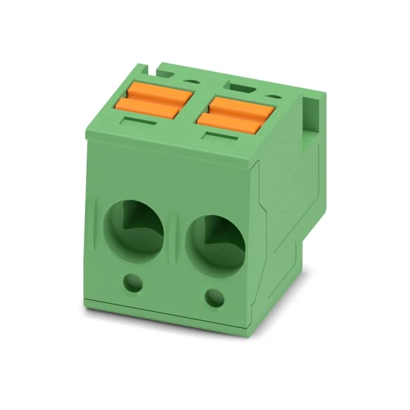 Phoenix Contact Pluggable Terminal Block 2-Contact 5 mm Pitch 10A Polyamide Housing 600V Horizontal Spring Cage 1805517