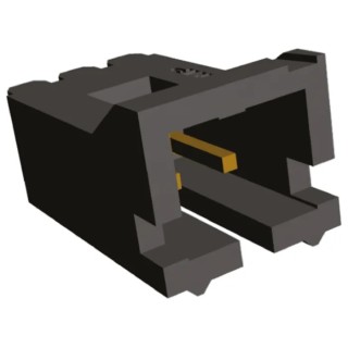 TE Connectivity AMPMODU MTE Series Straight Through Hole PCB Header, 2 Contacts, 2.54 mm Pitch, 1 Row, Shrouded 5-104362-1