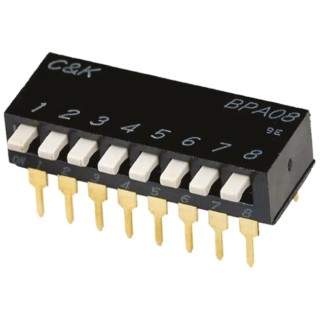 C & K Rotary Coded DIP Switch Through Hole Mount Side Actuated High Pressure Contact BPA02B