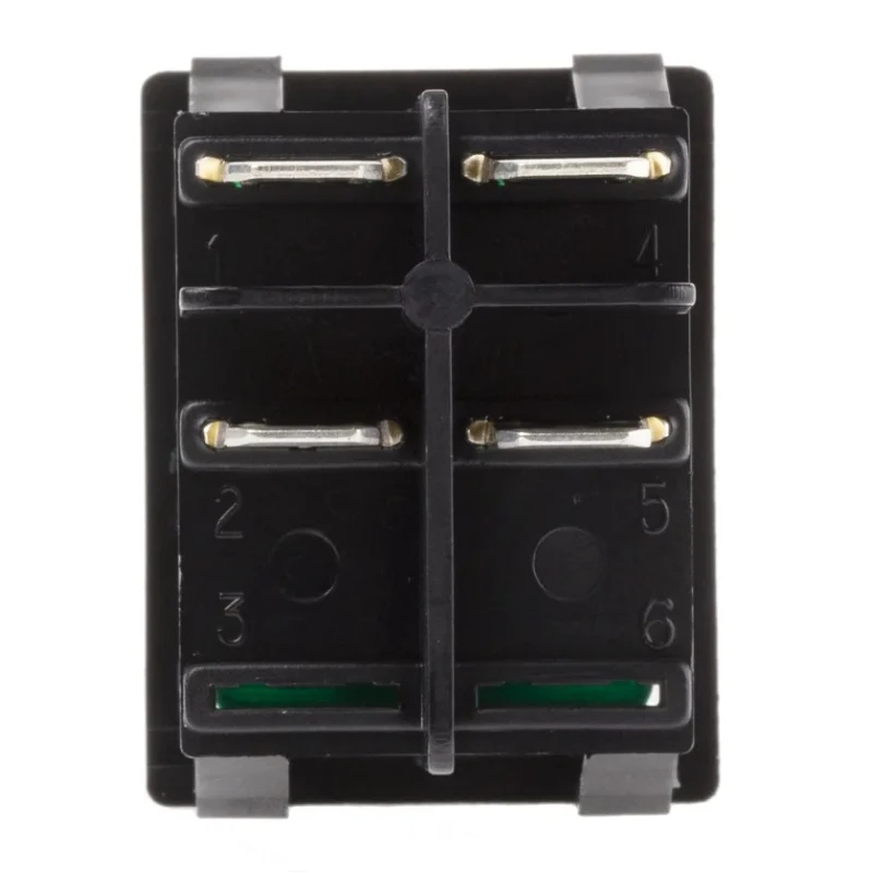 RS PRO Illuminated Double Pole Single Throw On-Off Rocker Switch Panel 20A, 250V AC, Green Actuator 793-2516