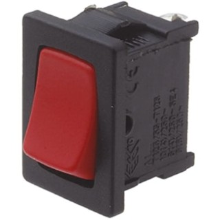 RS PRO SPST On-Off Rocker Switch Panel, Aluminium Housing, 10A, 19 x 13 mm Cutout, IP66, Red Actuator 793-2456