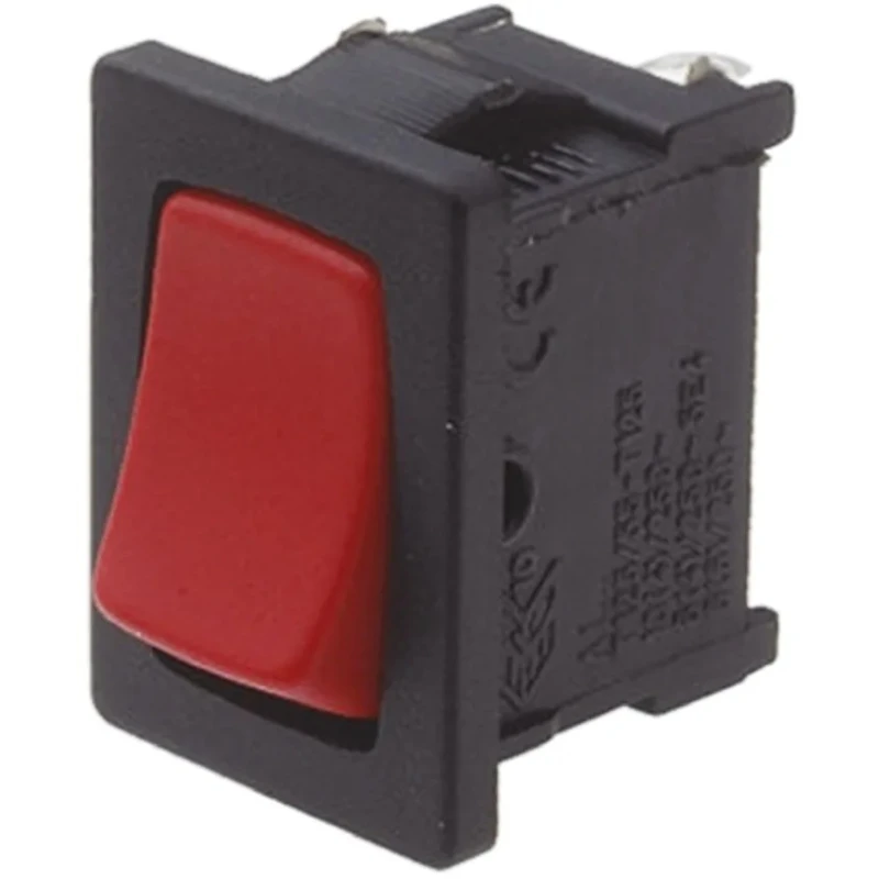 RS PRO SPST On-Off Rocker Switch Panel, Aluminium Housing, 10A, 19 x 13 mm Cutout, IP66, Red Actuator 793-2456