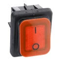 RS PRO Illuminated DPST On-Off On-Off Rocker Switch Panel 20A 250V AC 24V DC Red Actuator 793-2538