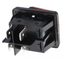 RS PRO Illuminated DPST On-Off On-Off Rocker Switch Panel 20A 250V AC 24V DC Red Actuator 793-2538