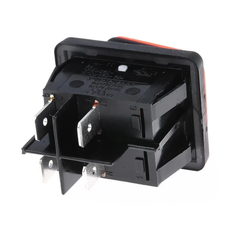 RS PRO Illuminated DPST On-Off On-Off Rocker Switch Panel 20A 250V AC 24V DC Red Actuator 793-2538