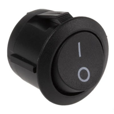 RS PRO SPST On-Off Rocker Switch Panel Black Nylon Housing IP66 6A 28V DC 250V AC 793-2563