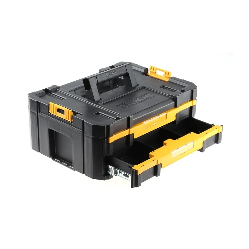 DeWALT 2 Drawer Plastic Tool Box Yellow Black 314.2 mm x 440 mm x 314.2 mm DWST1-70706