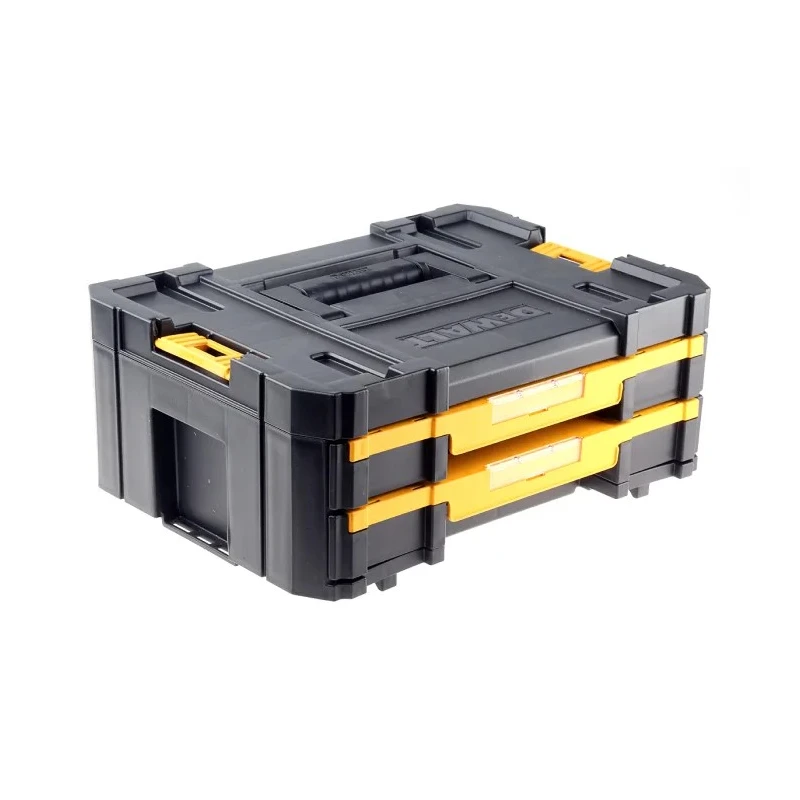 DeWALT 2 Drawer Plastic Tool Box Yellow Black 314.2 mm x 440 mm x 314.2 mm DWST1-70706