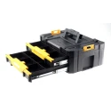 DeWALT 2 Drawer Plastic Tool Box Yellow Black 314.2 mm x 440 mm x 314.2 mm DWST1-70706
