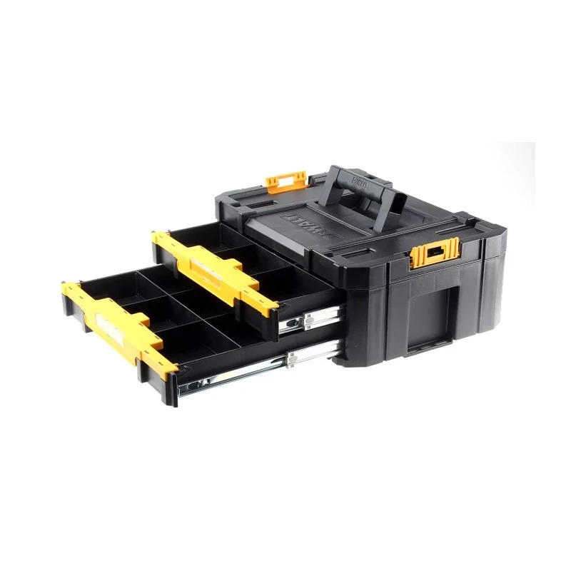 DeWALT 2 Drawer Plastic Tool Box Yellow Black 314.2 mm x 440 mm x 314.2 mm DWST1-70706