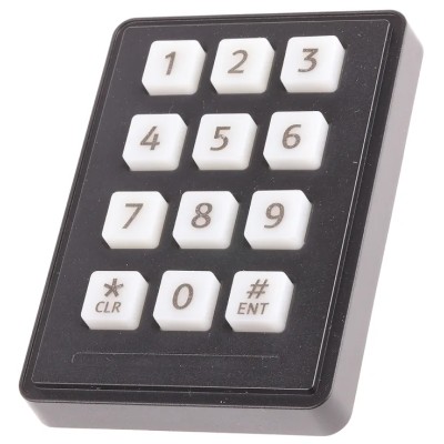 Storm IP65 12 Key Polymer Keypad , Matrix Output, Panel Cutout 70x96 mm