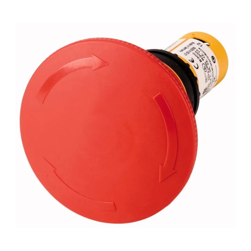 Eaton Emergency Stop Push Button Built-In 22.5 mm Cutout 2 NC Contacts Turn to Release IP67 IP69K C22-PVT