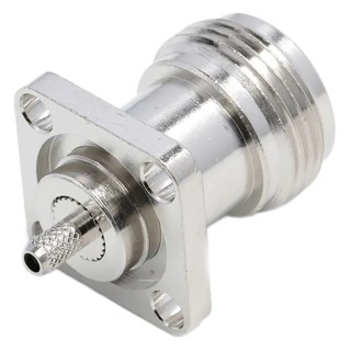RS PRO Coaxial Connector Panel Mount Female N Connector 50 Ω Straight Body Crimp 793-3588