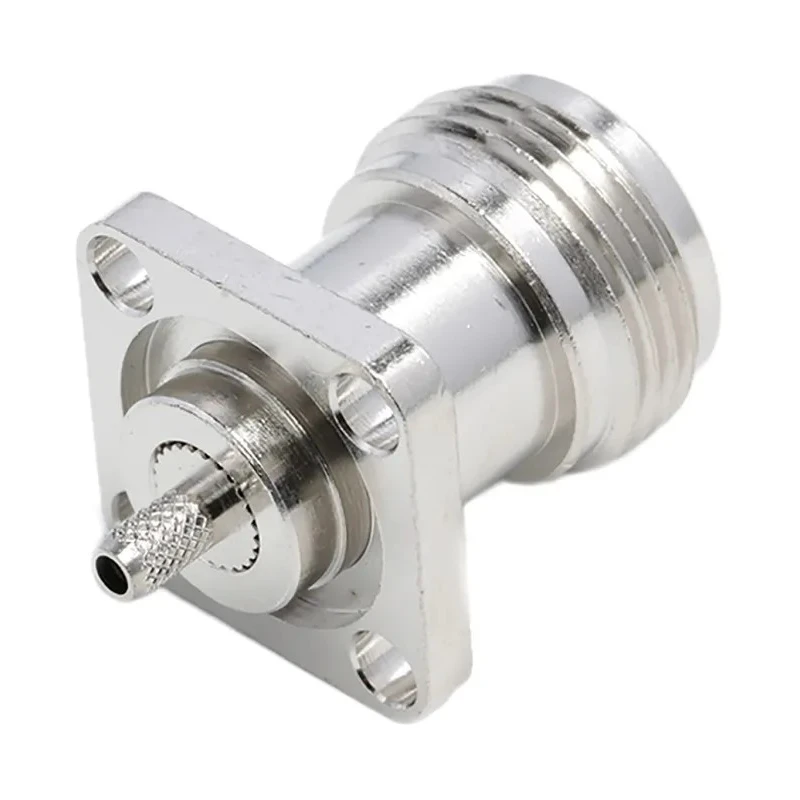 RS PRO Coaxial Connector Panel Mount Female N Connector 50 Ω Straight Body Crimp 793-3588