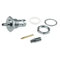 RS PRO Coaxial Connector Panel Mount Female BNC, 50 Ω, Straight Body Crimp 793-3594
