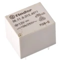 Finder Power Relay PCB Mount 12V DC Coil, 10A Switching Current, SPDT, Silver Alloy Contacts 36.11.9.012.4011