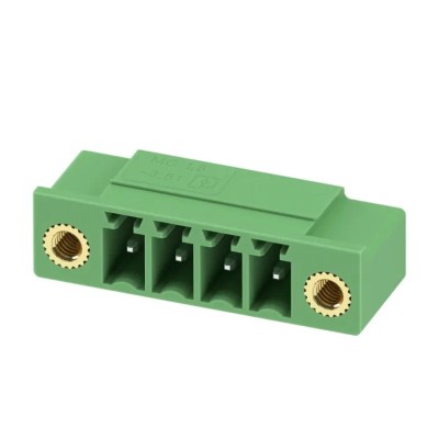 Phoenix Contact MC 1.5/4-GF-3.81-LR Series Pluggable Terminal Block, 4-Contact, 3.81 mm Pitch, 1 Row, 250V, 8A 1817822