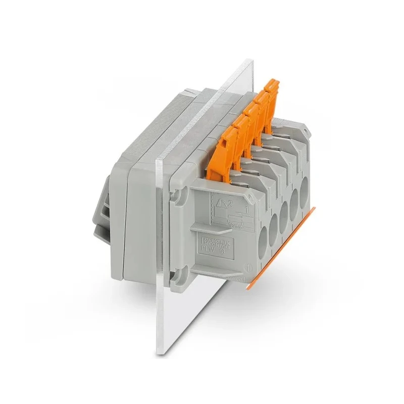 Phoenix Contact PLW 16-6/ 3-10 Series Feed Through Terminal Block, 3-Contact, 10 mm Pitch, 1 Row, 1821067