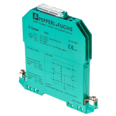 Pepperl + Fuchs 2 Channel Zener Barrier DIN Rail Mount ATEX Certified Z966.H