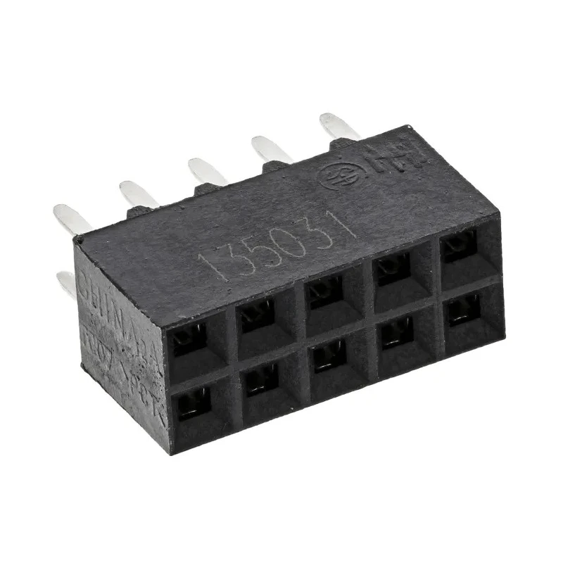 TE Connectivity AMPMODU MOD IV Series Straight Through Hole PCB Socket, 10-Contact, 2 Row, 2.54 mm Pitch, 12A 5-534998-5