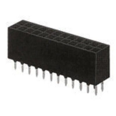 ASSMANN WSW AMPMODU MOD II Series Straight Through Hole PCB Socket 40-Contact 2 Row 2.54 mm Pitch Solder 7-534206-0