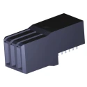 TE Connectivity Z-PACK HM Series Right Angle Surface PCB Socket, 3-Contact, 1 Row, 1.5 mm Pitch, Crimp Termination 120943-1