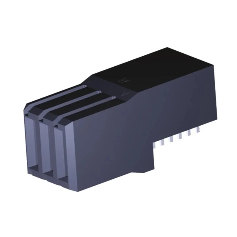 TE Connectivity Z-PACK HM Series Right Angle Surface PCB Socket, 3-Contact, 1 Row, 1.5 mm Pitch, Crimp Termination 120943-1
