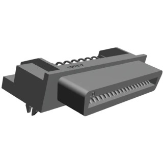TE Connectivity CHAMP 050 Series Right Angle Through Hole PCB Socket 50-Contact 1 Row 1.27 mm Pitch 250V 1734037-5