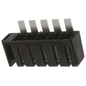 TE Connectivity AMPMODU HV100 Series Right Angle Panel PCB Socket, 5-Contact, 1 Row, 5 mm Pitch, 50V, Polyamide Housing HV100