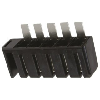 TE Connectivity AMPMODU HV100 Series Right Angle Panel PCB Socket, 5-Contact, 1 Row, 5 mm Pitch, 50V, Polyamide Housing HV100