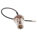 RS PRO Coaxial Cable Male FME to Male UFL 100 mm 50 Ω 3 GHz Black Jacket 794-2936