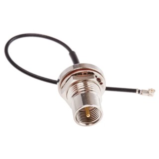 RS PRO Coaxial Cable Male FME to Male UFL 100 mm 50 Ω 3 GHz Black Jacket 794-2936
