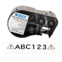 Brady Black on Black White Label Printer Tape 25.4 mm Width 7.62 m Length MC1-1000-595-WT-BK