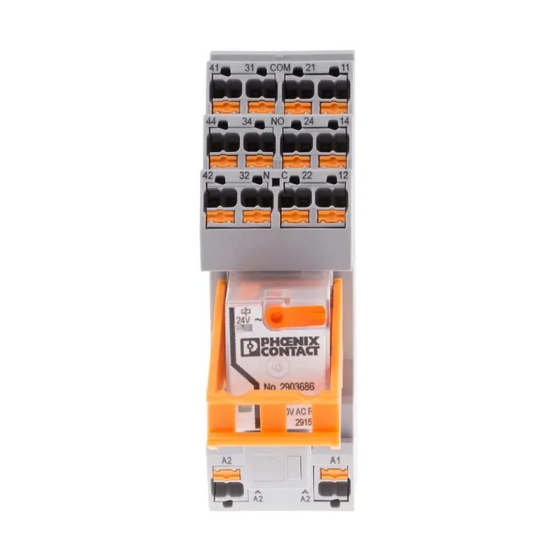 Phoenix Contact DIN Rail Power Relay 24V AC Coil 5A Switching Current 4PDT 2903306