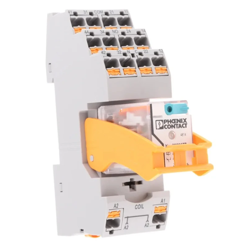 Phoenix Contact Interface Relay DIN Rail Mount 4PDT, 24V DC Coil, 5mA Switching Current 2903308