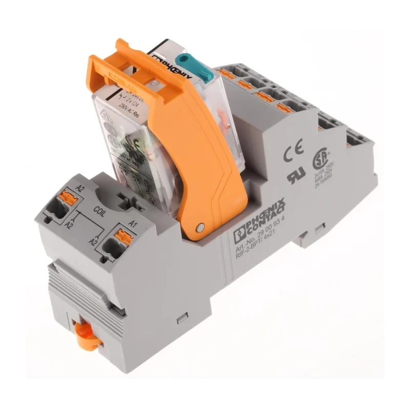 Phoenix Contact DIN Rail Interface Relay 24V dc Coil, 5mA Switching Current, DPDT 2903315
