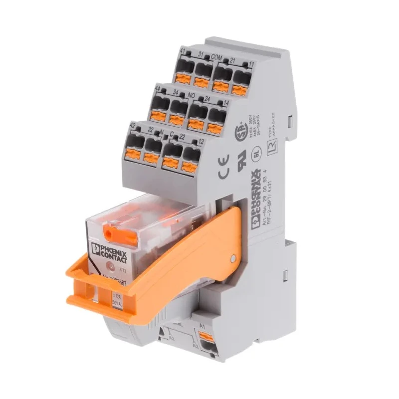 Phoenix Contact DIN Rail Power Relay 120V AC Coil 30A Switching Current DPDT Model 2903311
