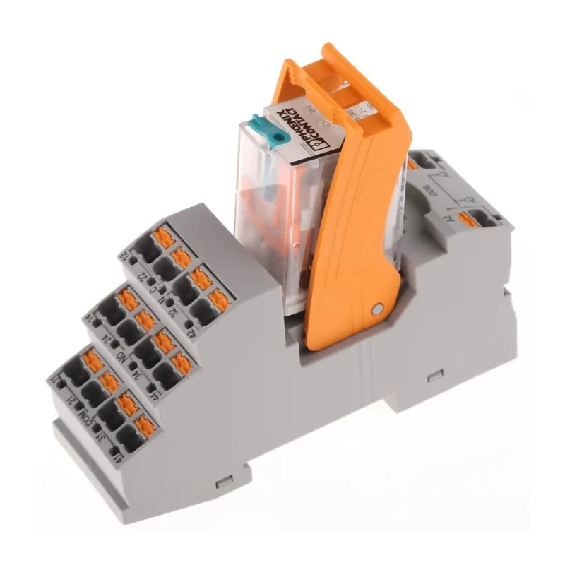 Phoenix Contact DIN Rail Interface Relay 24V dc Coil, 5mA Switching Current, DPDT 2903315