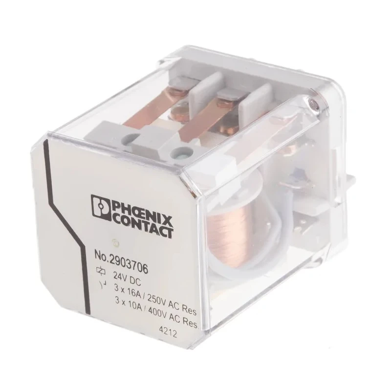 Phoenix Contact PCB Power Relay 24V dc Coil, 16A Switching Current, 3 NO Contacts 2903706