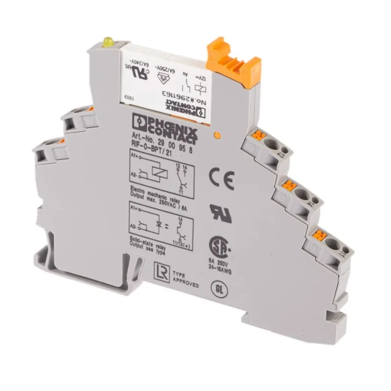 Phoenix Contact DIN Rail Relay Module 12V DC Coil 50mA SPDT 2903369