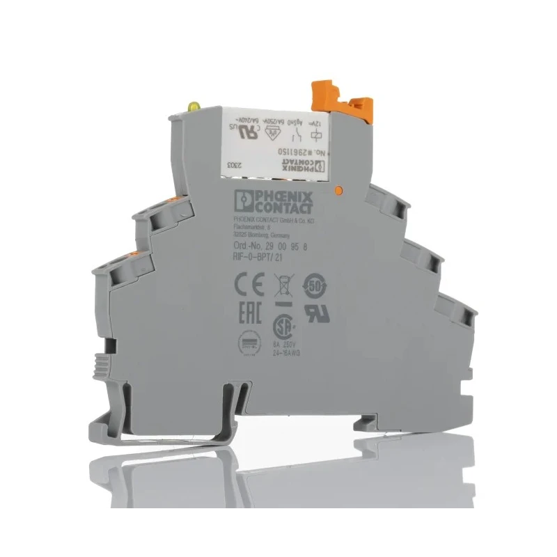 Phoenix Contact DIN Rail Interface Relay 12V dc Coil 6A Switching Current SPDT 2903371