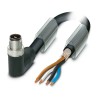 Phoenix Contact Sensor Actuator Cable Male 4 Way Right Angle to 4 Way Unterminated, 3 m, Polyurethane Jacket, 63V 1424125