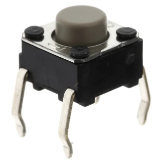 Omron Grey Tactile Switch Plunger 0.7 mm SPST 50mA 24 V dc Through Hole B3F-1022