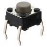 Omron Grey Tactile Switch Plunger 0.7 mm SPST 50mA 24 V dc Through Hole B3F-1022